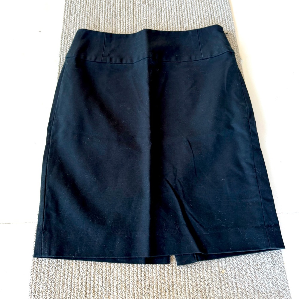 Banana Republic Black Stretch Cotton Pencil Skirt Size 0